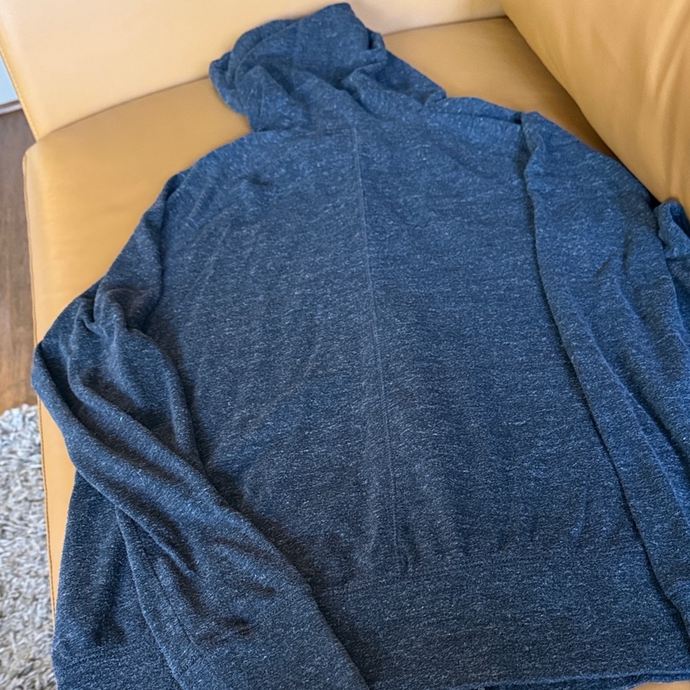 Nike Black Heather Full Zip Lightweight Hooded Sweatshirt - Picture 3 of 4